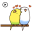 Lovely Budgie Animated Sticker